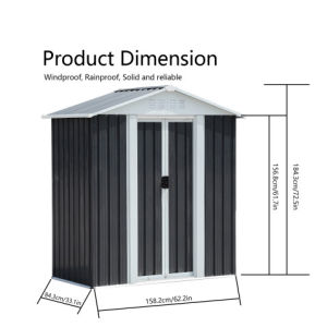 READY STOCK🔥Garden Shed Store Room Outdoor Outdoor Garden Storage Outdoor Metal Shed Garden Storage Backyard Storage