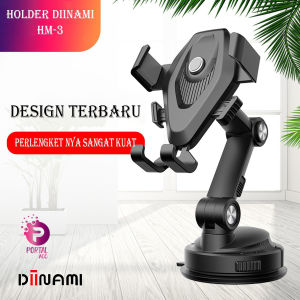 Portalacc HM-3 Holder hp mobil Dudukan handphone universal untuk pemasangan di dashboard kaca meja lemari bisa potrait landscape 360 derajat
