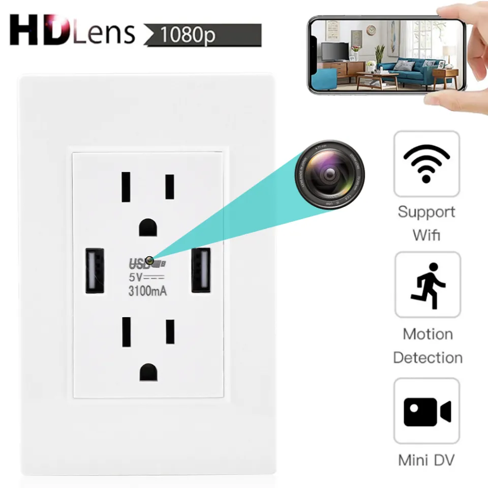 Wall outlet hidden camera hot sale wifi