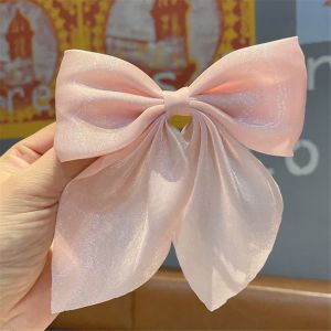 QIANHUAHOU Hair Accessories Ponytail Clip Headwear Bow Hairpin Bowknot Hairclips Barrettes Satin Hair Ties
