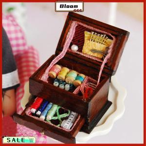 Follow Get New[Bloom Z] Vintage Sewing Needlework Needle Kit Box 1:12 Dollhouse Miniature Mini Decor
