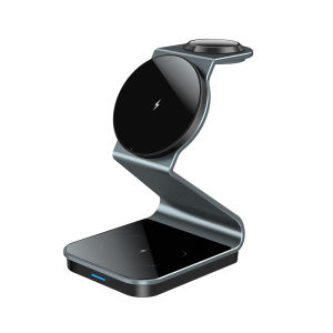 ZUZG Wireless Charger for Magsafe Devices Fast 3 in 1 Magnetic Wireless Charging Station Compatible with iPhone 17/16/15/14/13/12 Series Apple Watch 10/9/8/7 AirPods Pro3/4/2/Pro 2nd 2023/2022 USB-C Fast Charging