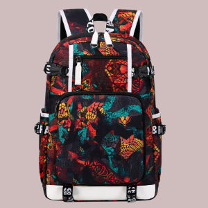[1911 Positive Review ] Nezha Demon Child Naobing Cartoon Collaboration Backpack for Primary and Middle School Boys and Girls Large Capacity Versatile Double Shoulder Bag