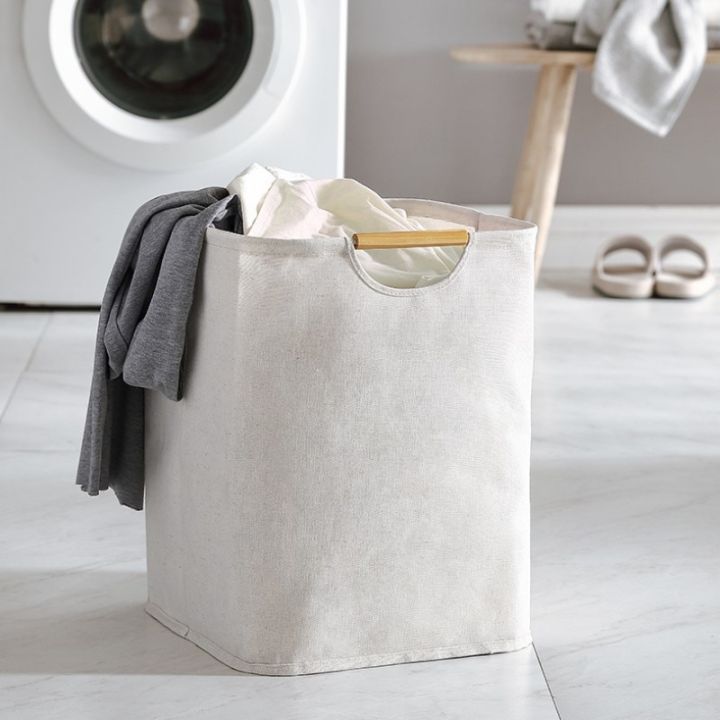 Japanese Laundry Basket Foldable Dirty Clothes Storage Hamper Bamboo Cloth Organizers With