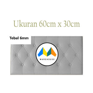 MW Wall paper 3D Foam Wallpaper Headboard Abu abu Dinding Busa Stiker Wall Foam Dinding Head Wall Sticker