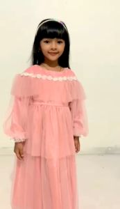 gaun baju dress sabrina pesta ulang tahun muslim anak perempuan import mewah elegan viral terbaru