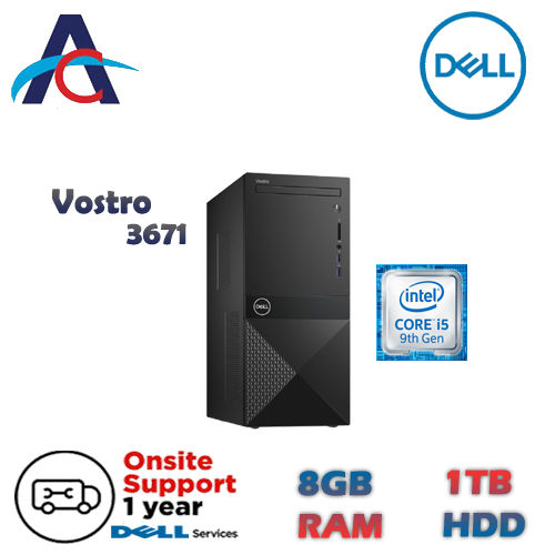 0 Dell Vostro PC Core Desktop Intel Tower i5-9400 SSD MT i5-9400