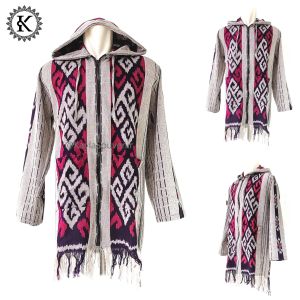 Hoodie Tenun Resleting / Outer Hoodie Tenun Etnik - Kain Etnik