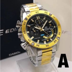 [Promo] Jam Tangan Pria Edifice EFR-558 / EFR558 Gold Stainless Steel Original Garansi 2 Tahun [✔COD][100% Authentic]