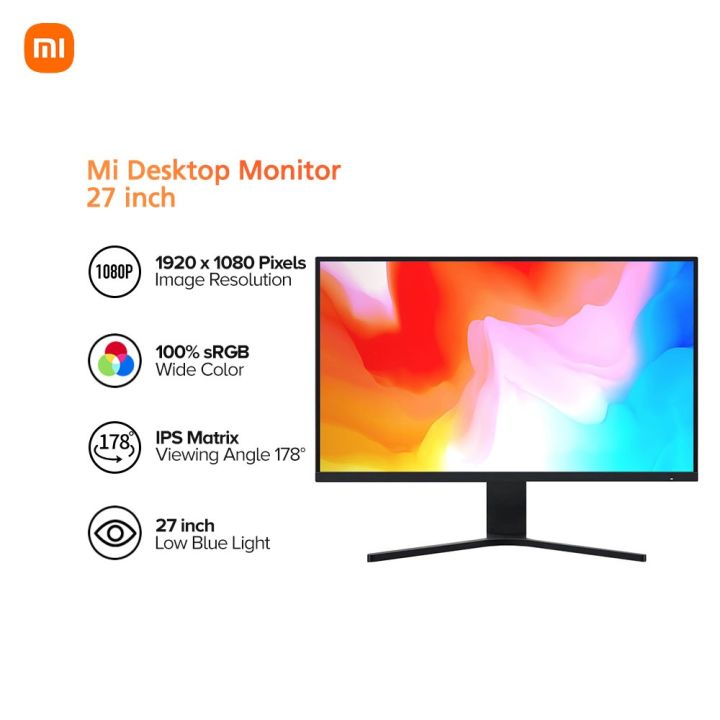 Xiaomi Mi Desktop Monitor 27 inch Low Blue Light 60Hz IPS Computer ...