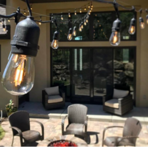 KABEL FITTING LAMPU GANTUNG E27 10 METER 10 FITTING OUTDOOR TAMAN WATERPROOF