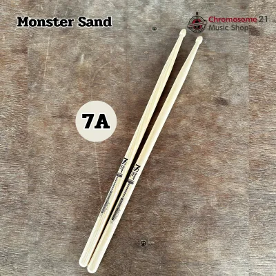 ไม้กลอง Monster Sand ขนาด 7A เนื้อไม้คุณภาพดี ผลิตจากไม้ Hickory CH แข็งแรง ทนทาน