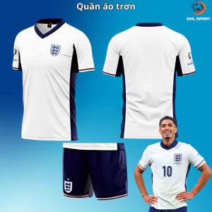 (Vải thun mè) Áo bóng đá đội tuyển Anh trắng 2024/2025 sân nhà áo bóng đá in tên số theo yêu cầu ĐHL SPORT