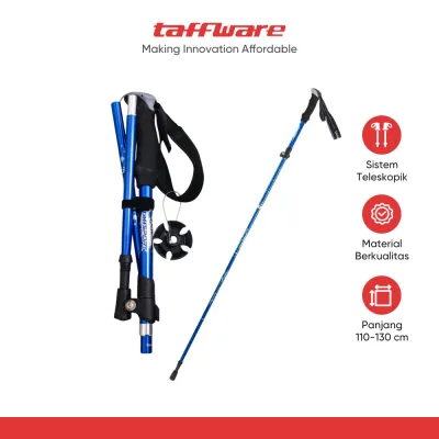 TaffSPORT Tongkat Hiking Trekking Pole 5 Section 130cm Foldable 36cm - TF13