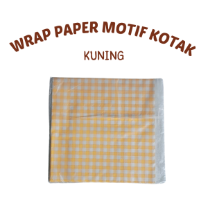 Wax Paper Alas Motif Kotak Baking Paper Tatakan Cake Kertas Gorengan Alas Makanan Roti Burger Kue
