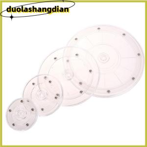 [Duola] Turntable Transparent Acrylic 360 Rotating Display Stand Round Base Lazy Jewelry Decor Swivel Plates Furniture Hardware