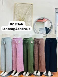 Celana Kulot Knit Condru Polos/Kulot Wanita Hightwaist/Tali Busui/Big Size/XL XXL