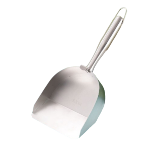 QEFEE Anti-Break Cat Waste Shovel Stainless Steel Portable Pet Feces Cleaner Durable Long Handle Cats Toilet Cleaning Shovel Cat Supplies