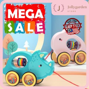 Childrens Drag Toy Car Baby Hand Rope Traction Animal Cart Early Educational drag and pull baby toy 🔥Ready Stock🔥