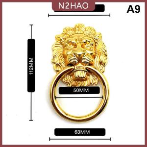 N2HAO Núm và kéo tay nắm đầu sư tử bằng đồng cổ mới cho tủ quần áo tay nắm cửa Tủ Ngăn Kéo tay nắm cửa