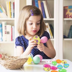 IPIE2 DIY Crafts Detachable Plastic Birthday Party Childrens Toys Handmade Empty Egg Toy Eggshell Graffiti Painting DIY Educational Toys Plastic Assorted Eggs Colourful Easter Egg Fillable Easter Egg