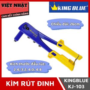 Kìm rút đinh Kingblue KJ-103 dài 26cm kích thước đầu rút: 2.4 3.2 4.0 4.8