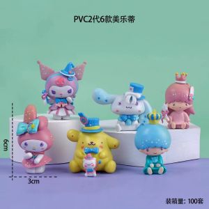 Jomparty My Melody Kuromi Hello Kitty Cake Topper Birthday Party 6pcs Set Figura Hiasan Kek Sanrio Tema Sarkas