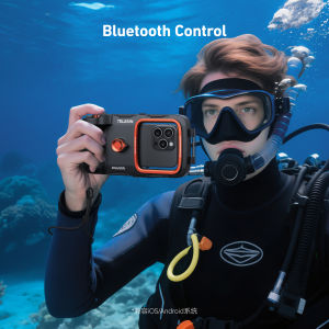 TELESIN Professional 20m Waterproof Phone Case for 5.4-6.9inch phones - Diving Snorkeling Surfing Underwater Photography Video