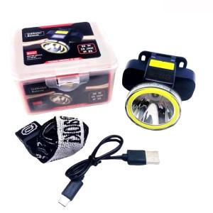 Senter Kepala LED Headlamp 30 Watt Aoki AK-3679P Cahaya Putih Waterproof Super Terang Baterai 1800mAh Tahan Hingga 15 Jam Pemakaian
