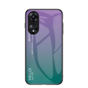 Gradient Tempered Glass Casing For 2023 OPPO A38 A18 Phone case Luxury Mirror Cover For OPPOA38 OPPOA18 A 38 18 4G Back Cover