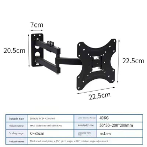 【COD】Germany Craft Gooti Universal 6 Arms TV Wall Mount Bracket for 26"-80" Metal TV Wall Swivel Tilt Mount Retractable Bracket Retractable LED Monitor Metal Mount Hang Install Easily Hanging Stand Full Motion