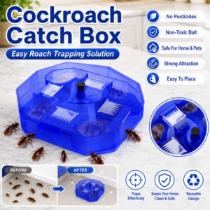 Cockroach Trap Roach Killer Sticky Glue Trap Non Toxic Safe Indoor Disposable Cockroach Catcher Box Pack Home Use Kitchen Bathroom Pest Control Effective