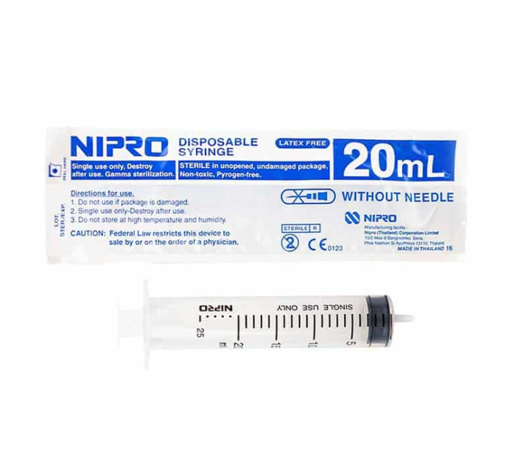 นิโปร ไซริงค์ กระบอกฉีดยา 20 มล. Nipro Syringe 20 ml. Lazada.co.th