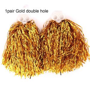 VMCTRD 1pc/1Pair Dress Costume Fancy Double hole handle Cheerleader pompoms Club Sport Supplies Dance Party Decorator Cheerleading Cheering Ball
