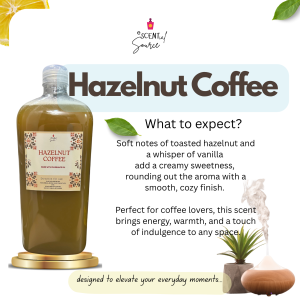 HAZELNUT coffee Humidifier Solution Fragrance oil 1L - For Humidifier Sprayer etc [Fresh and Safe] Scented humidifier water Room scent humidifier solution