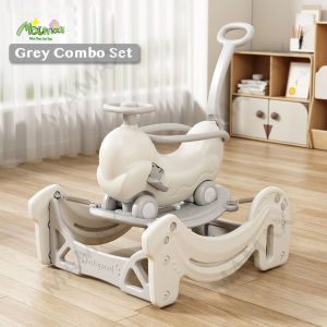 【SG Ready Stock】4-in-1 Baby Rocking Horse&Bouncer Combo Set★Rock➕Bounce➕Push➕Ride✅Stable Anti-Tip Design✅Ride On Push Car✅Toddler Scooter Toy✅Christmas/Birthday Gift✅Fast Delivery✅
