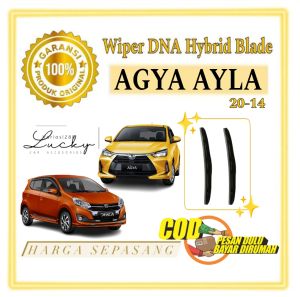 Wiper SEPASANG DNA Hybrid Blade Series Mobil Toyota Agya Ayla Ukuran 20 14