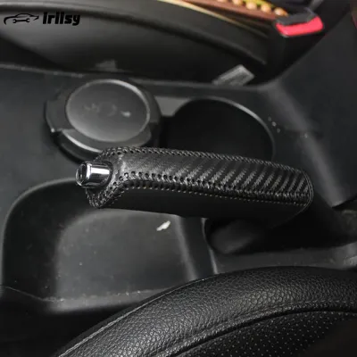[Local] iriisy Universal Car PU Leather Gears Handbrake Cover Shift Lever Cover Collars Handbrake Cover Hand Brake Cover Anti-Skid Auto Parking Brake