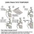 Zaril TBS-8247 Tato Temporer Anti Air Motif Floral Black & White. 