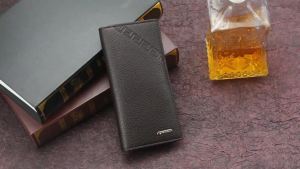 MenBense New mens long wallet with added protection Fashionable Embossed Magnetic Clasp Multi-Card Slot Mens Wallet