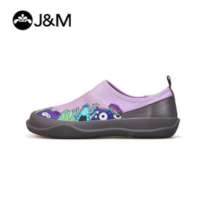 Joy&Mario Women’s Loafers Rubber Sole Cartoon Printed Summer Casual Shoes