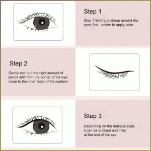 Colorful one stroke rotating eyeliner gel pen