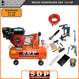 Mesin Kompresor Bensin SDP by Shark 1/4HP Siap Pakai