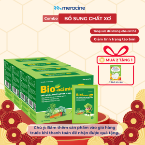 Cốm vi sinh Bio acimin Fiber bổ sung chất xơ tự nhiên cải thiện tình trạng táo bón hộp 30 gói