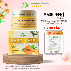 Mặt nạ dưỡng trắng da nghệ nano collagen tràm trà giảm mụn dưỡng ẩm chống lão hoá phục hồi da Nano Mask Nature Labs