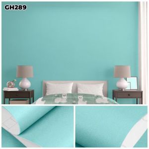 Wallpaper Dinding Wallpaper Stiker Ruang Tamu Polos  Biru Gelap 7m s/d 8m Lebar 45cm