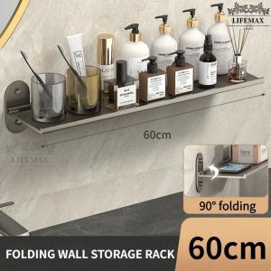[SG Seller] SG Local Single Tier No Drill Bathroom Shelf Moisture Proof Wall Storage Rack For HDB Condo Toilet