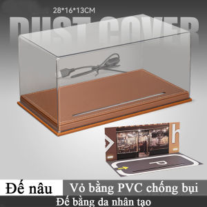 Hộp trưng bày mô hình ô tô có đèn LED bằng da nhân tạo và tấm Acrylic chống bụi tỷ lệ 1:18