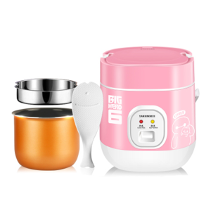 1.2L Portable Mini Electric Rice Cooker 2 Layers Heating Food Steamer Multifunction Meal Cooking Pot Lunch Box Cooking Machine