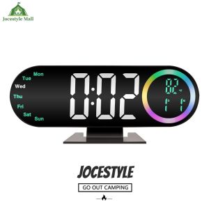 [Jocestyle Mall] Digital Alarm Clocks with USB Powered Loud Alarms Clock Large Display Modern Electronic Clocks